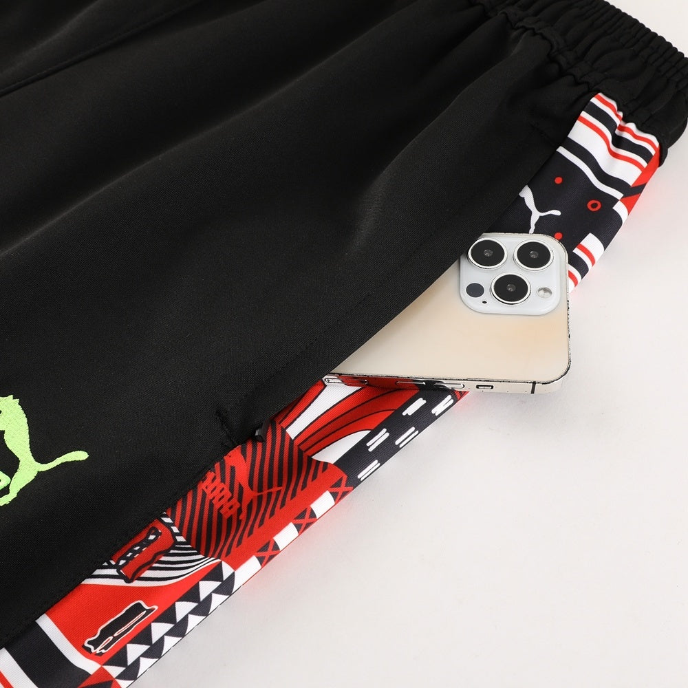 Tuta Sport nero e rosso fantasy