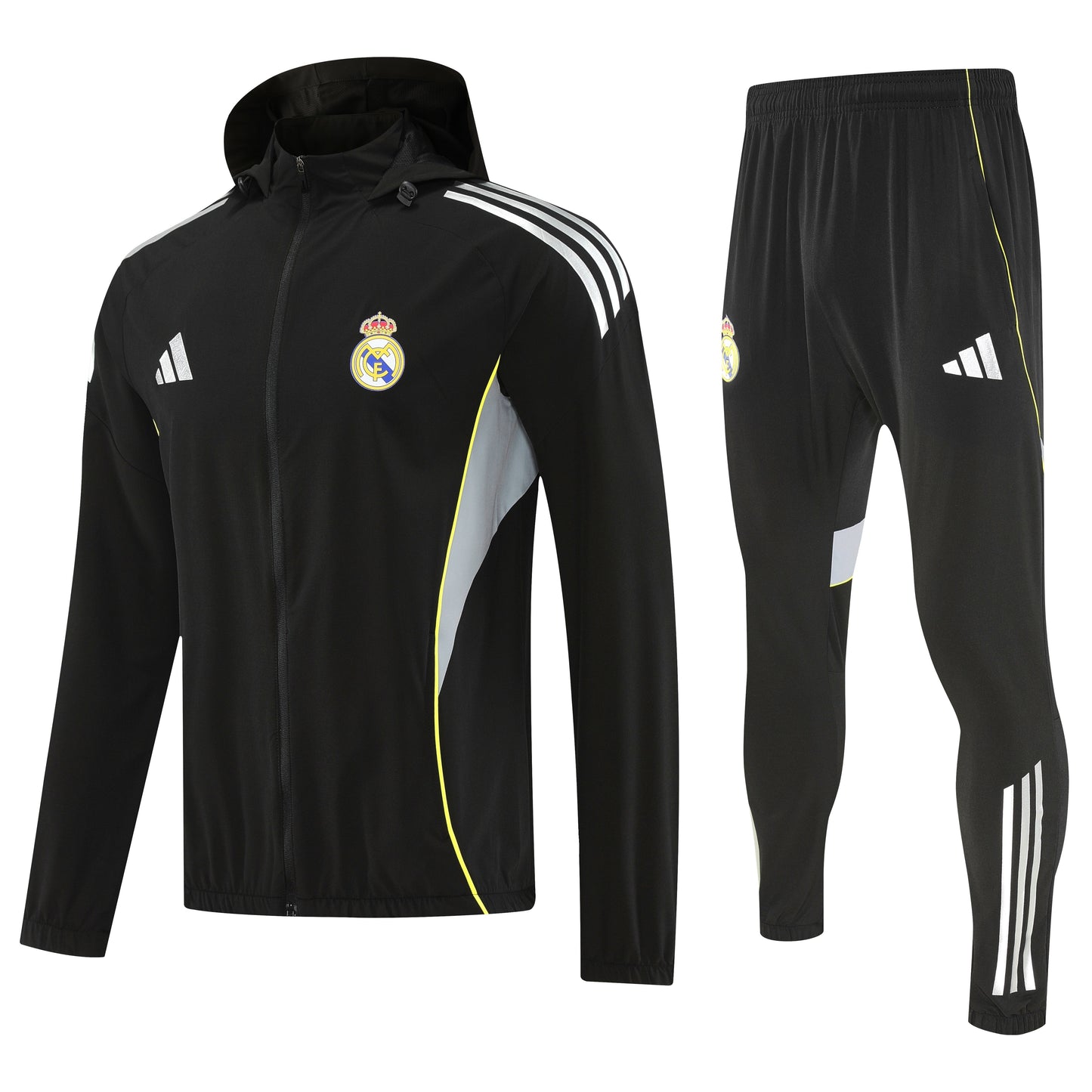 Tuta Real Madrid Black 25-26 Zip Intera