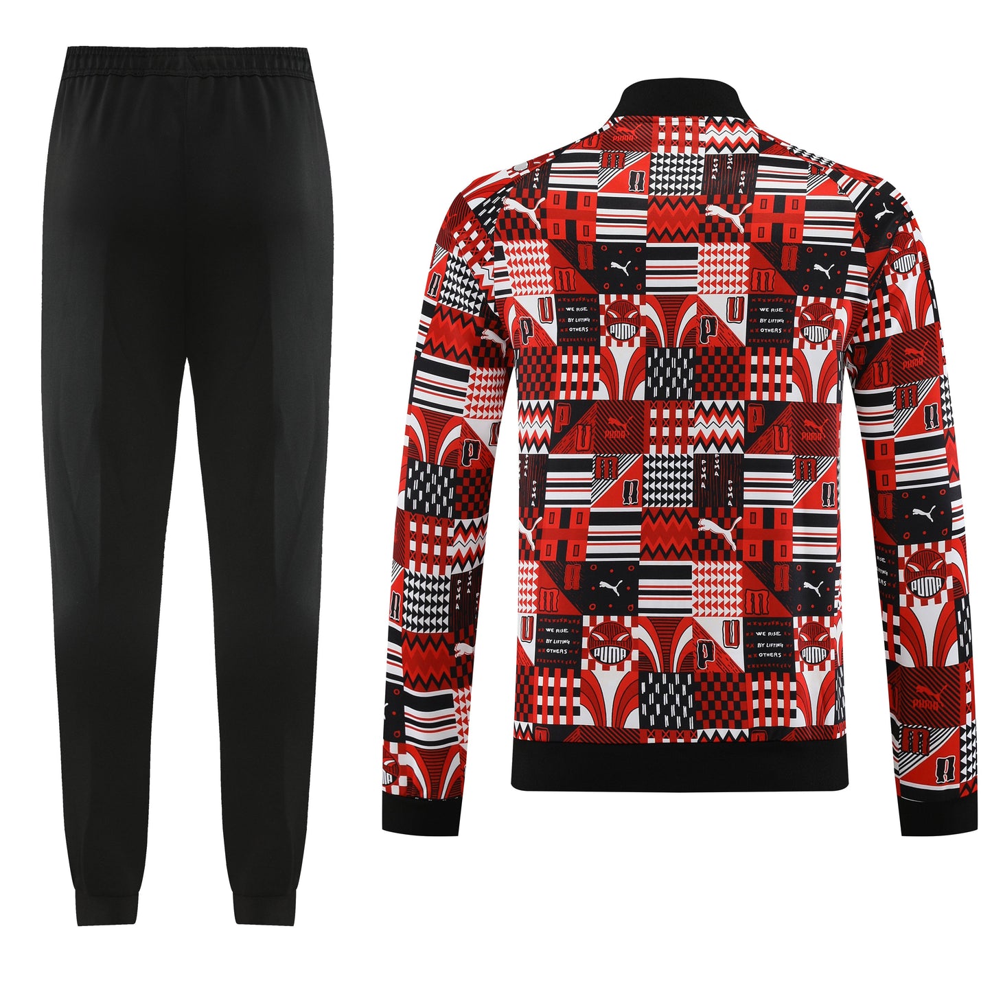 Tuta Sport nero e rosso fantasy