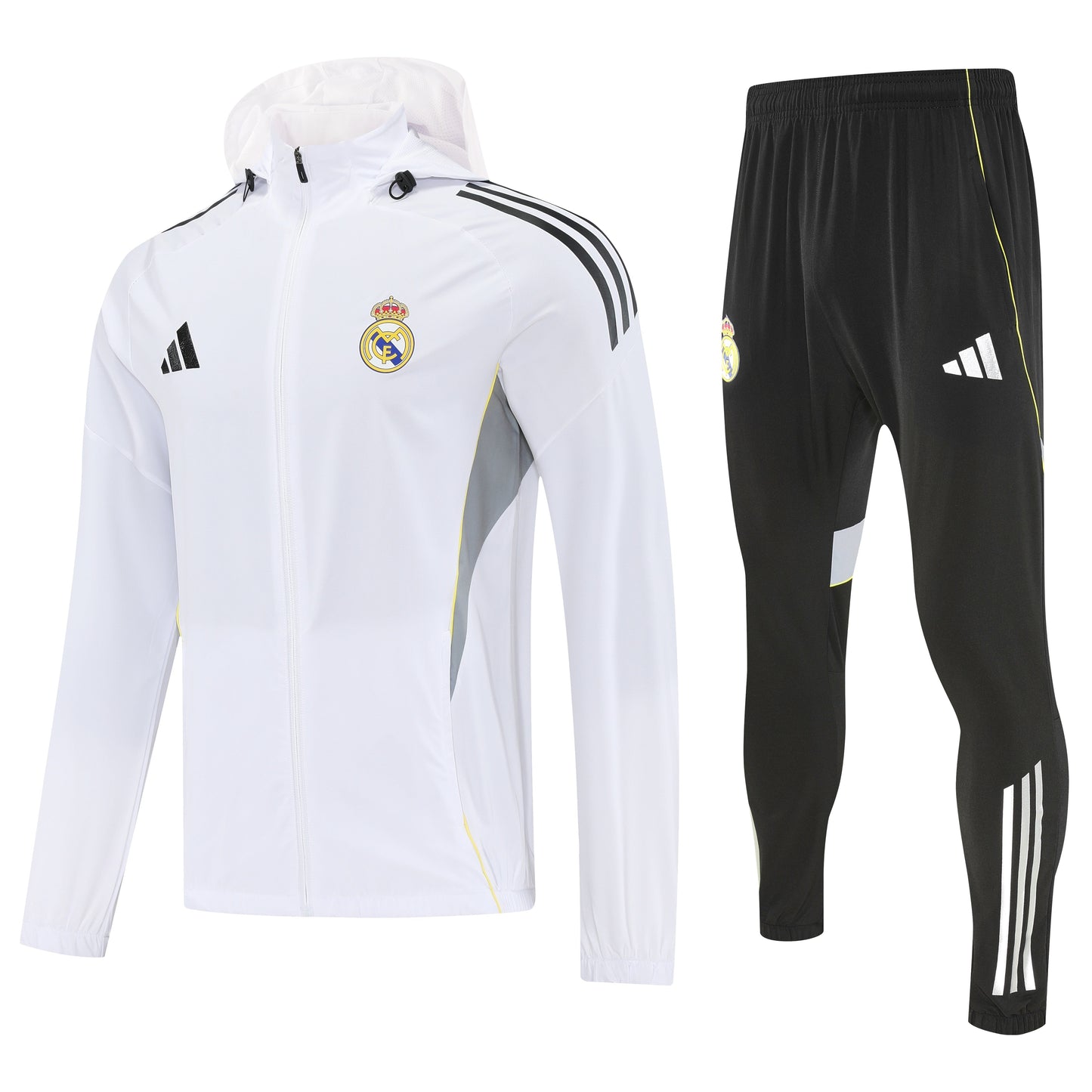 Tuta Real Madrid White 25-26 Zip Intera