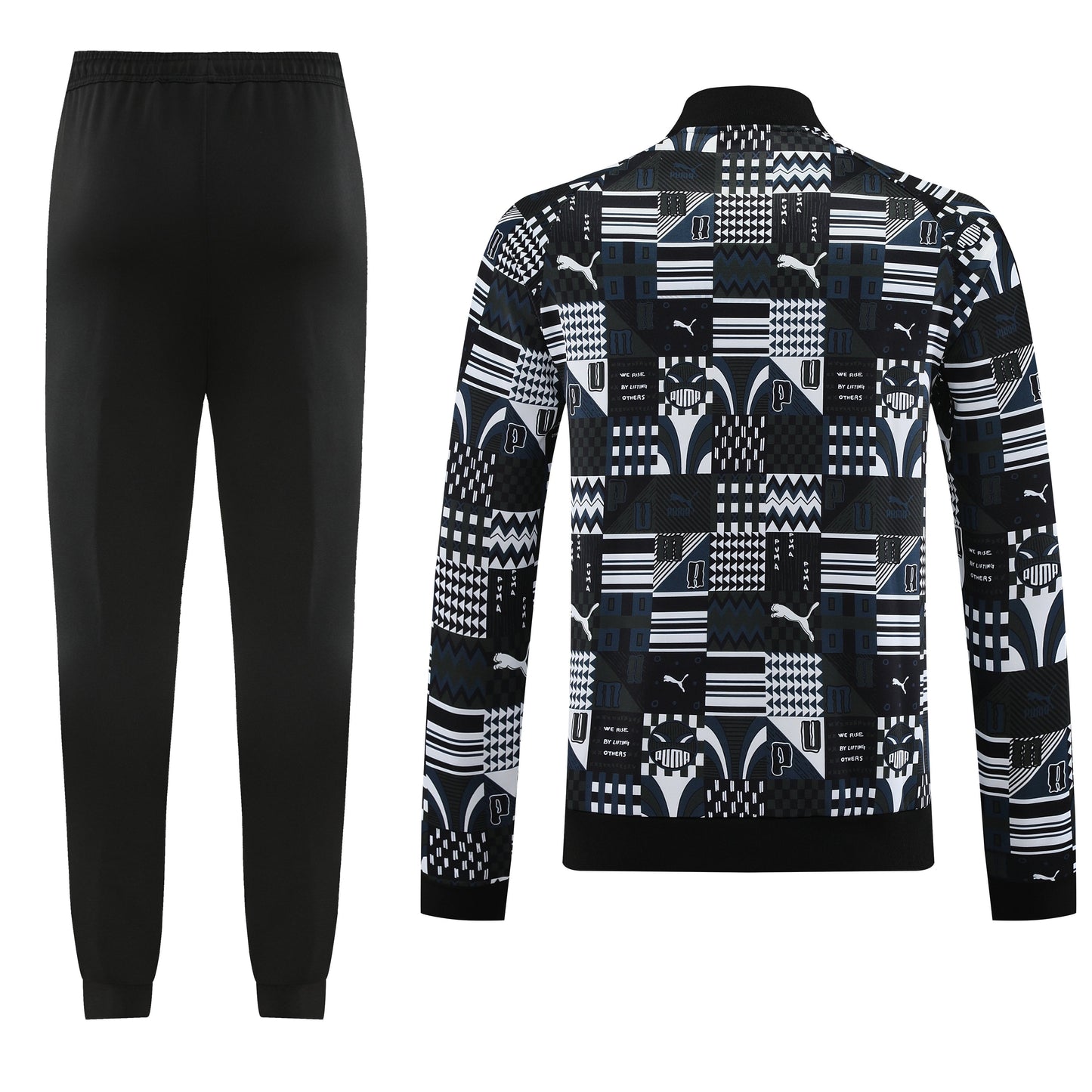 Tuta Sport nero e grigio fantasy