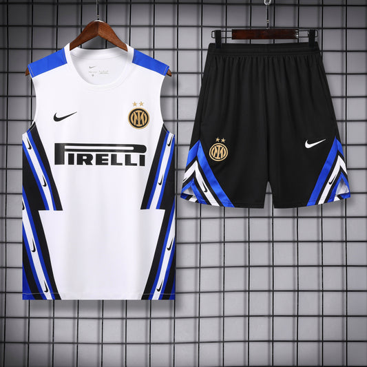 Inter bianco strisce completo con canottiera