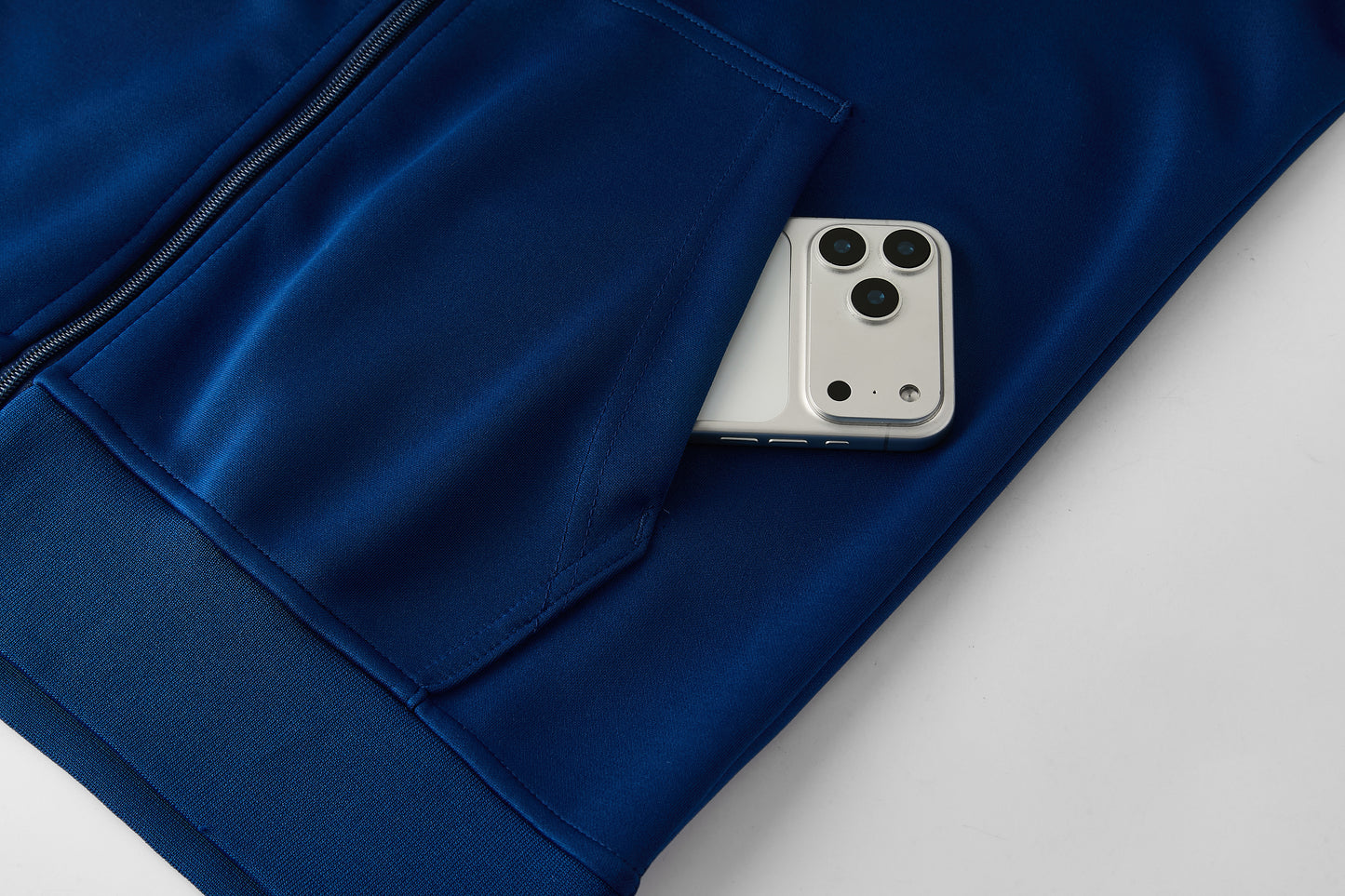 Tuta Sport Zip Intera Blu Chiaro righe  bianche