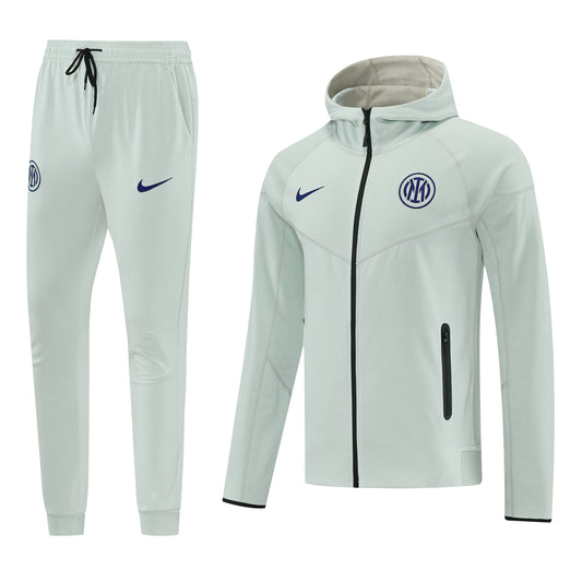 Tuta Inter zip con cappuccio 26-27 bianco