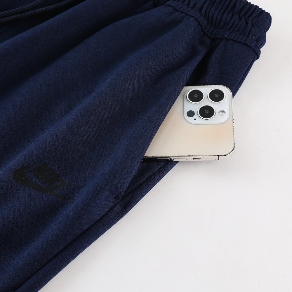 Tuta Sport blu e azzurro con cappuccio