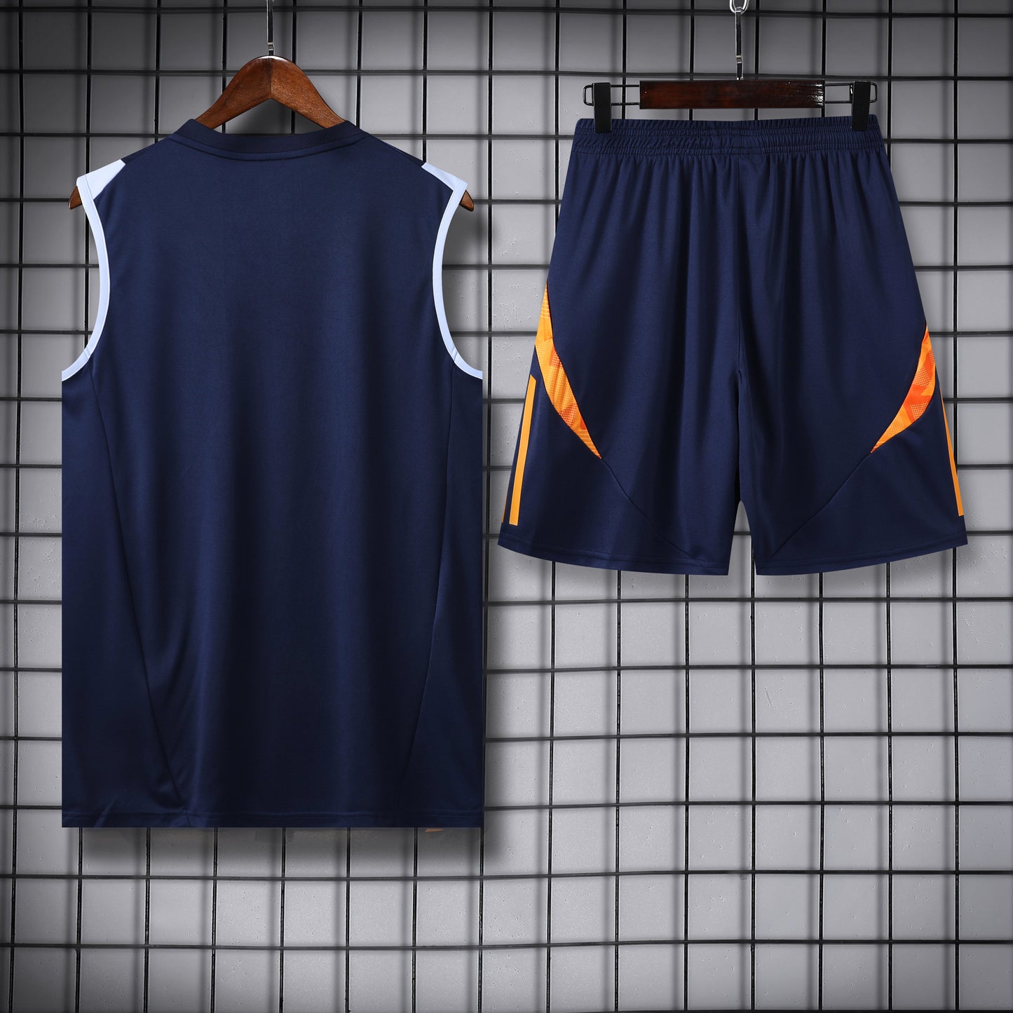 Real madrid blu orange completo con canottiera