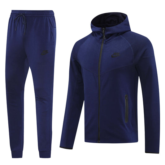 Tuta Sport blu scuro con cappuccio