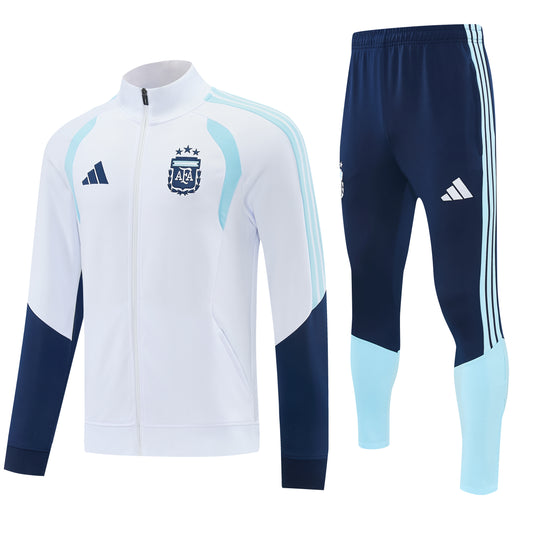 Tuta Zip Intera Argentina Bianco