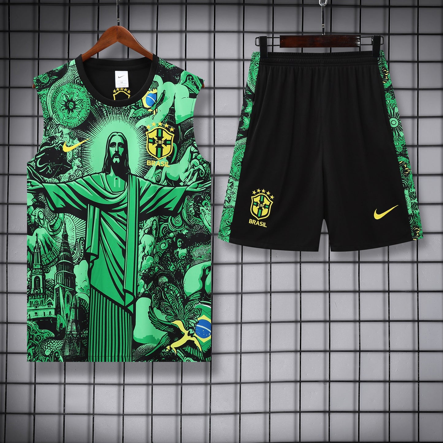 Brasile fantasy verde completo con canottiera 2025/26