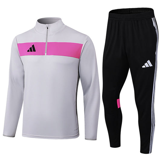 Tuta Sport Bianco striscia Rosa