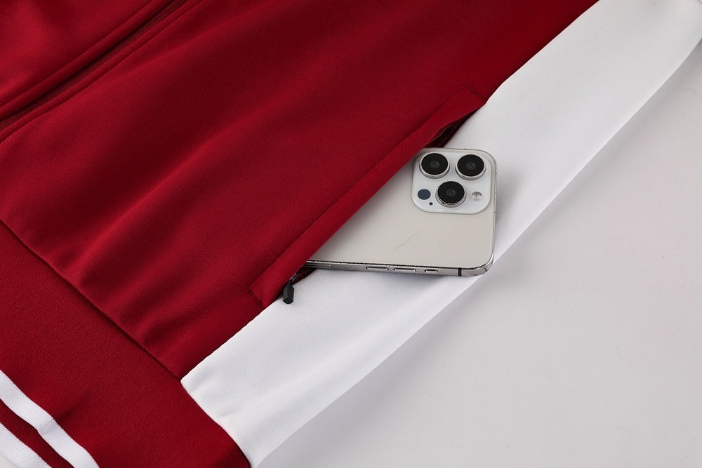 Tuta Sport bordeaux riga bianca