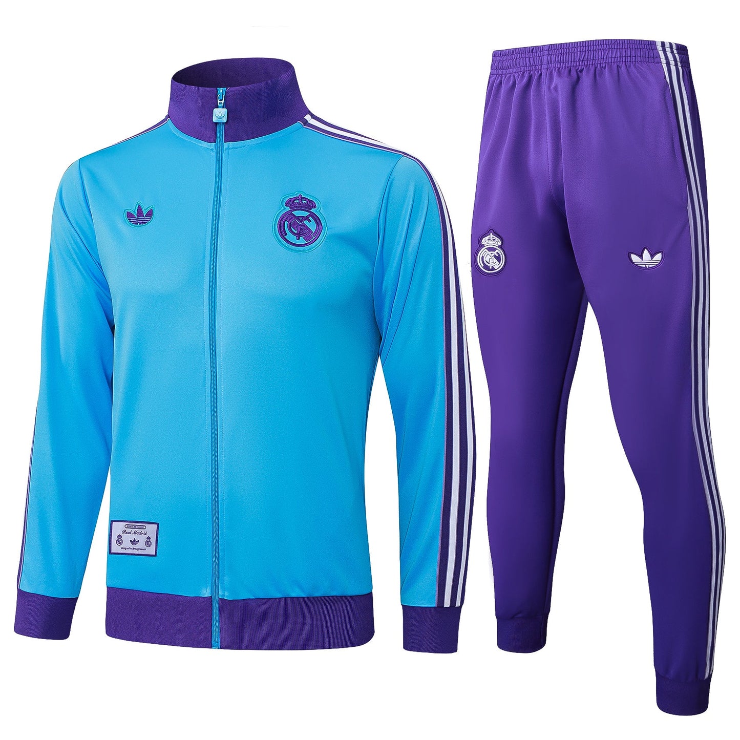Tuta Real Madrid azzurro e viola zip 2025/26