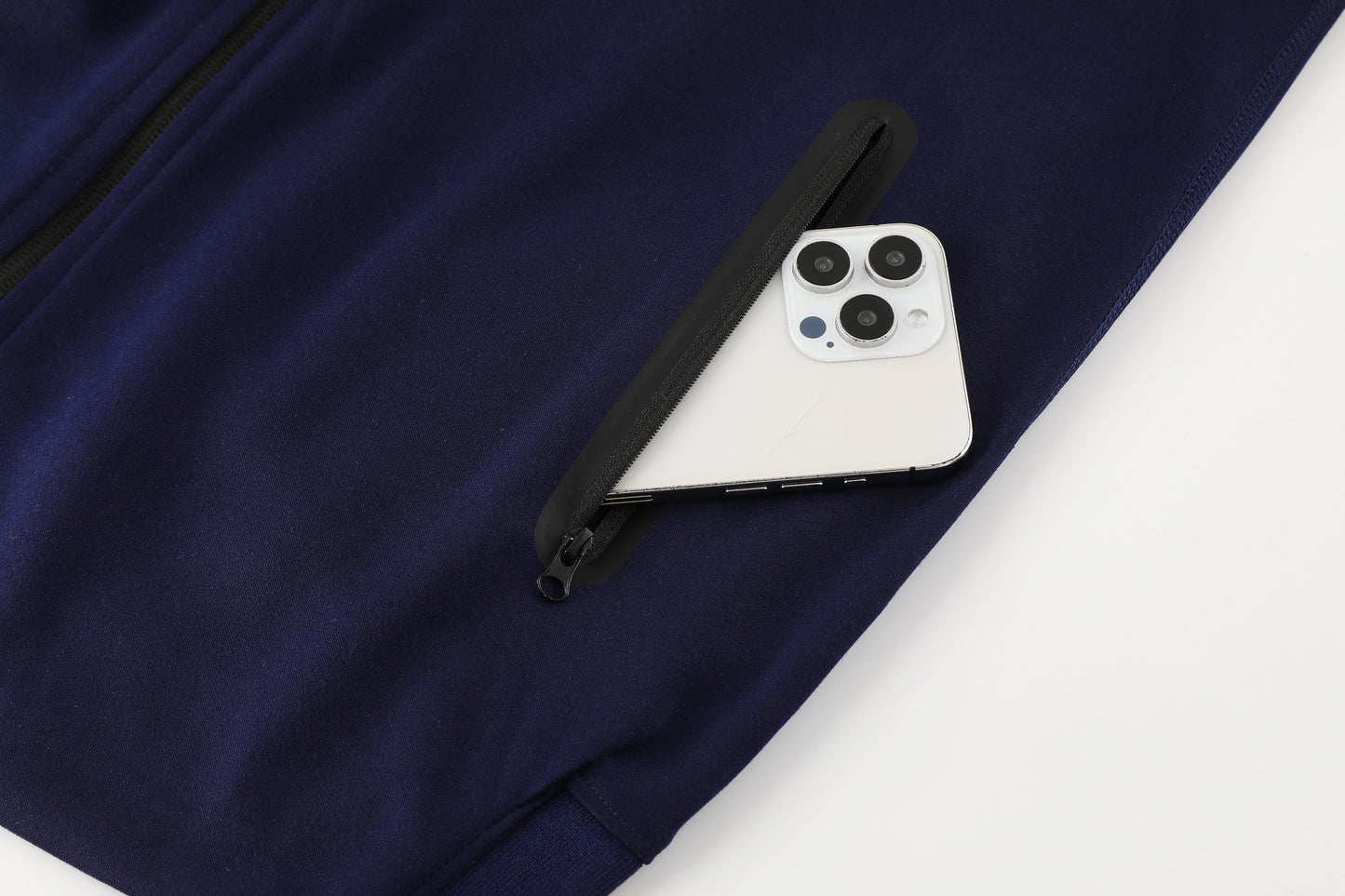 Tuta Sport blu con cappuccio