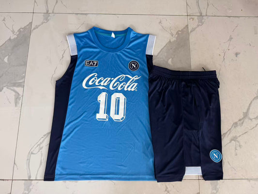 Completo Canottiera Napoli CC 10 blu