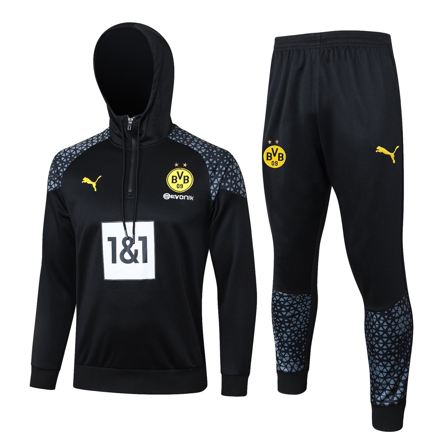 Tuta Borussia Dortmund nera Zip