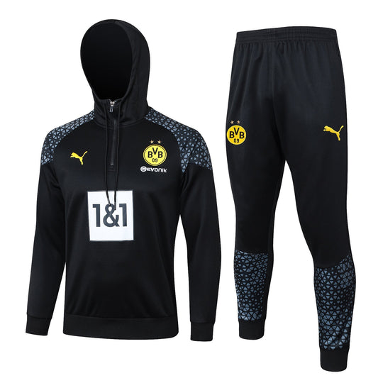 Tuta Borussia Dortmund nera Zip