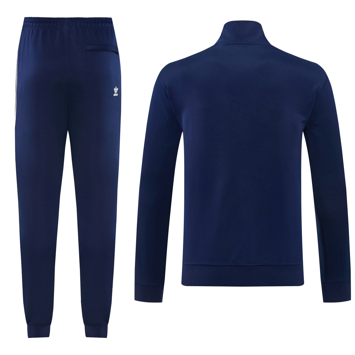 Tuta Sport Zip Intera Blu righe bianche