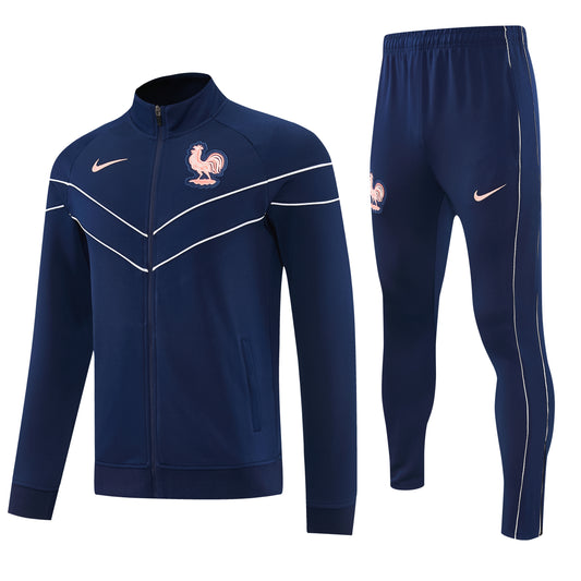 Tuta Zip Intera Francia Blu