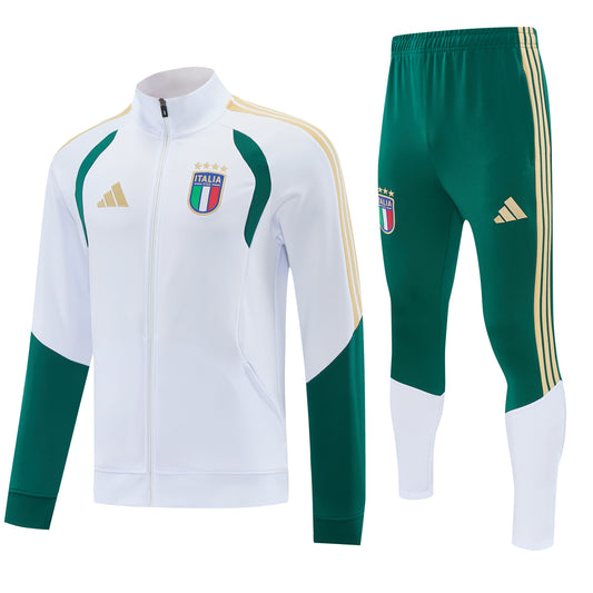 Tuta Zip Intera Italia Bianco
