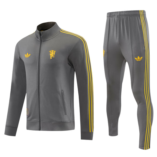 Tuta Zip Intera Manchester United Grigio
