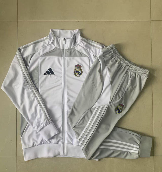 Tuta Real Madrid Bianco zip intera 2025/26